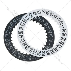 Premium Watch Dial Calendar with Day of the Week and Date Wheel at 3/6 O'clock Position (Black - date at 6)