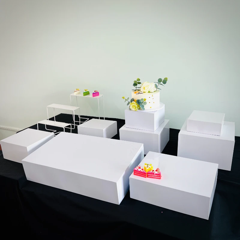 Luxury Glossy Column et Pastry Display Stand Dessert Banquet Table Centerpiece Candy Bar Party Cake Fruit Drink Food Holder