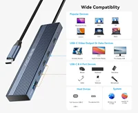 Acasis 10Gbps USB-C Hub Docking Station 4K/60HZ USB-C Video Output PD 100W Input 2*USB-C 3.2 USB A for Macbook/Dell XPS - Image 6