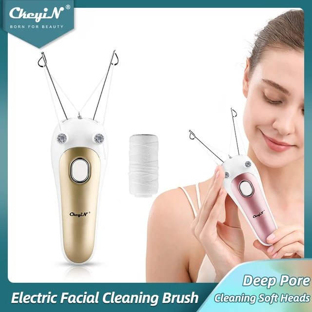 CkeyiN depiladora eléctrica para mujer, depiladora Facial corporal,  depiladora de hilo de algodón, afeitadora para mujer, eliminador de vello  Facial, Belleza - AliExpress