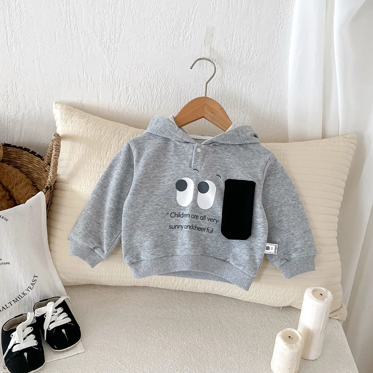 Baby Clothes Fashion Casual Boys Cartoon Cute Hoodie Spring and Autumn New Korean Style Boys Baby Cotton All Match Pullover