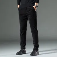Automne et hiver pantalons en velours côtelé pour hommes nouveaux vêtements pour hommes Stretch Slim Fit pantalons décontractés mode hommes pantalons de travail d'affaires 4