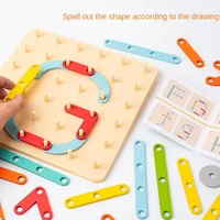 Montessori Kinder Geo Board Holz Puzzle Set – Bild 2