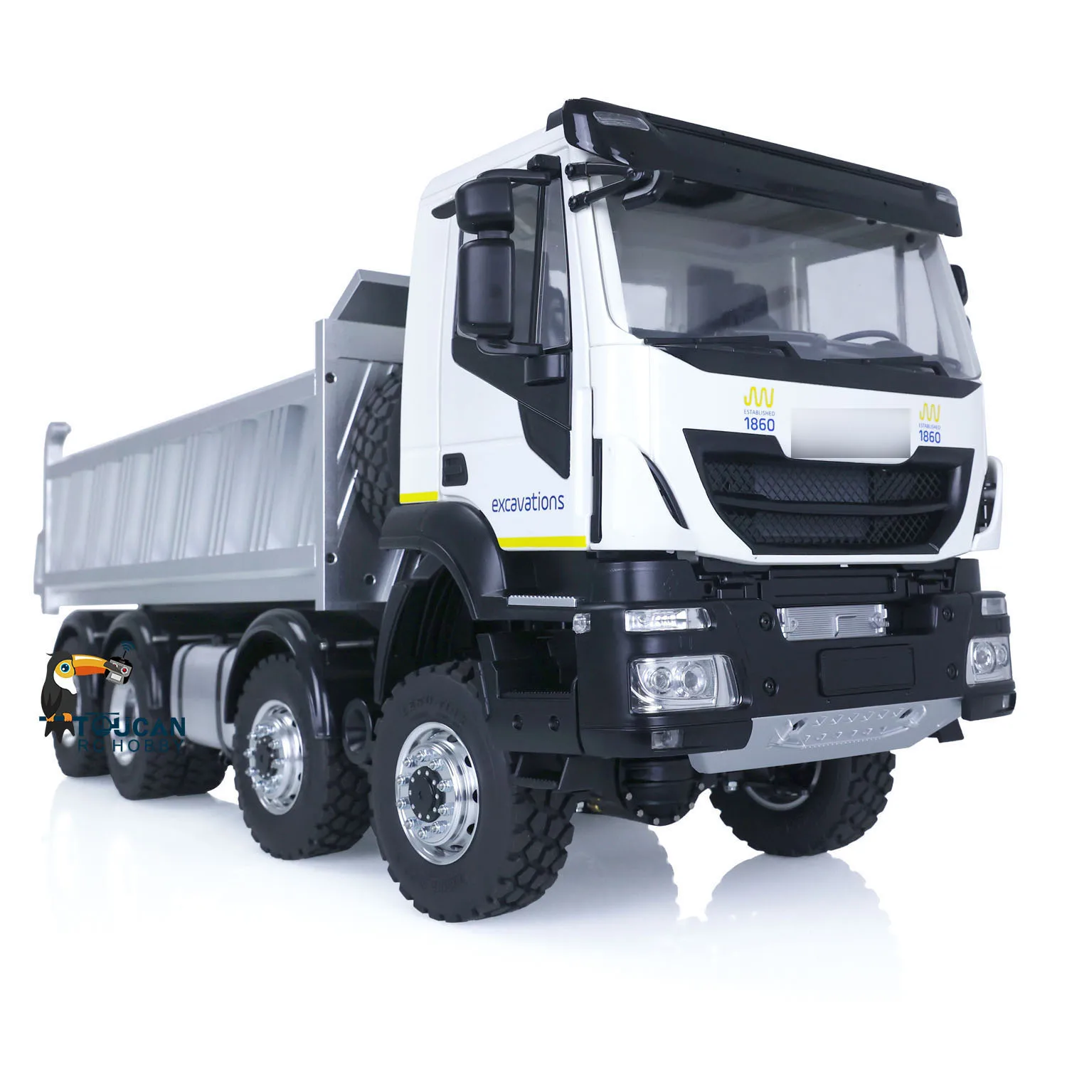 LESU 1/14 Hydraulic RC RTR 8X8 Dumper Trucks Remote Control Dump Car Light Sound Set Assembled Painted Toys Model THZH1488 3
