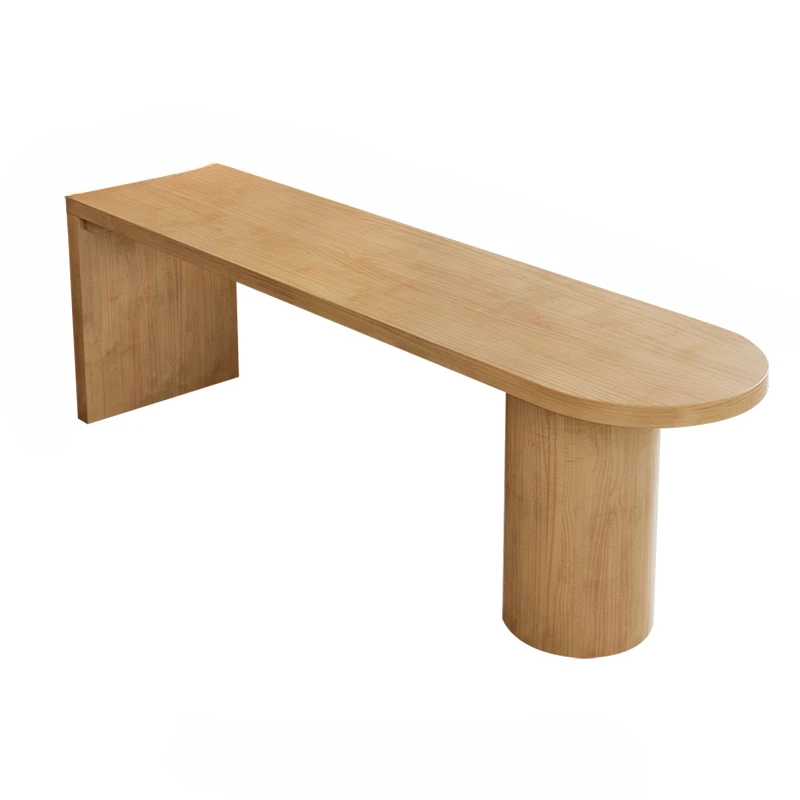 

Solid Wood Living Room Desk Tea Table Integrated Two-Person Computer Desk Workbench Home Reading Study Table