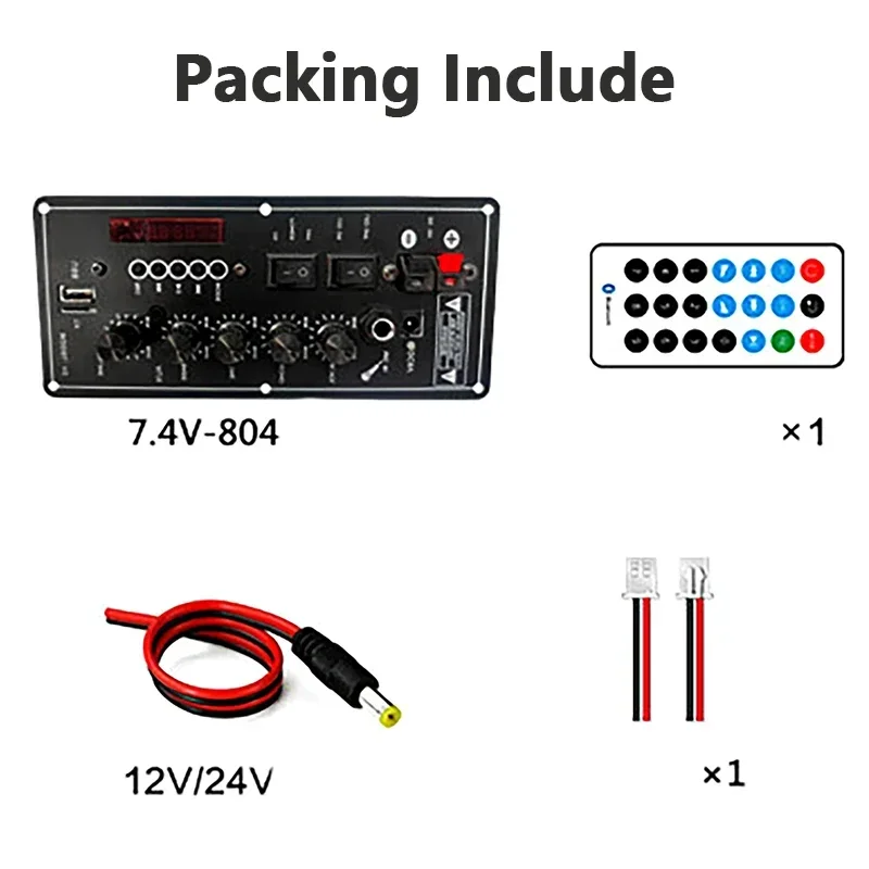 30W-120W Power Amplifier Board USB Dac FM Radio TF Player Subwoofer Amplificador 7.4V Lithium Battery Audio Power Boards amplifier board