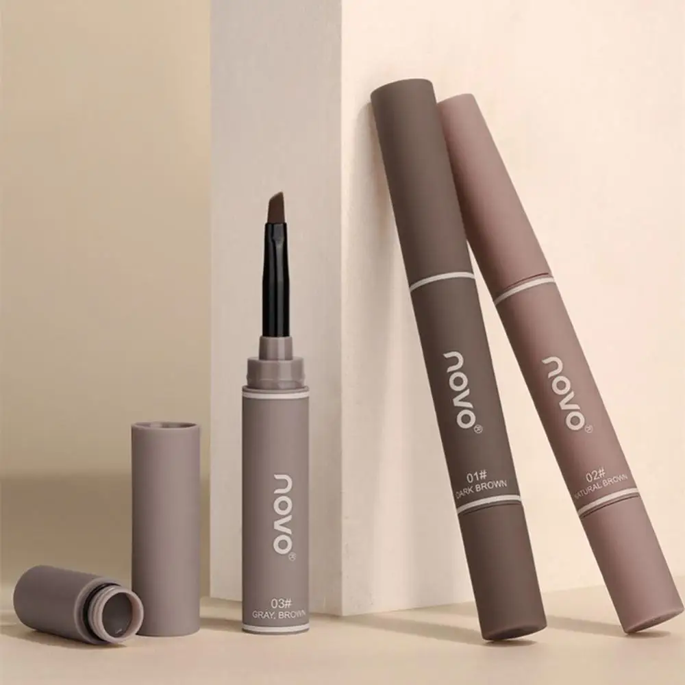 

Portable Eyebrow Cream Waterproof Long Lasting Cosmetics Professional Eyebrow Pencil No Smudge Double Head Eyebrow Cream Makeup
