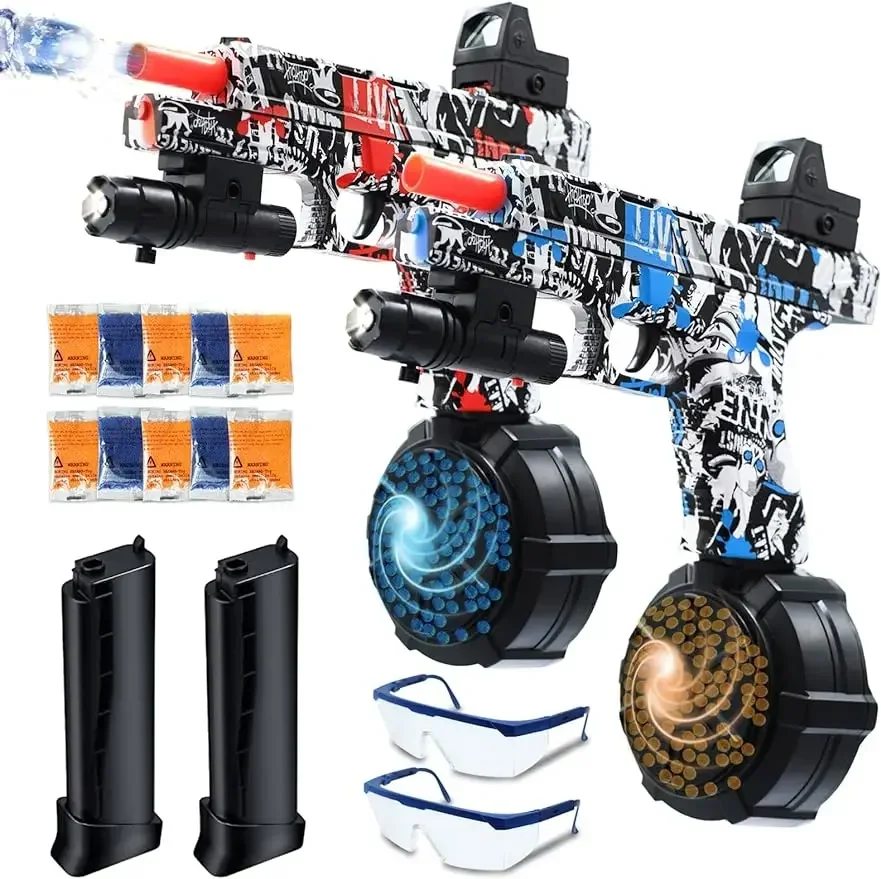2024 2 In 1 Glock Electric Water Beads Pistola Giocattolo Splatter Ball Airsoft Pistola Gioco All'Aperto Pistola Per Adulti Bambini