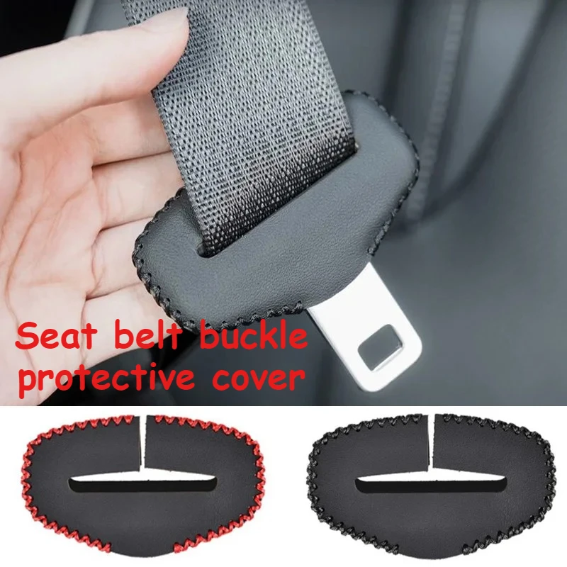 Premium PU Leather Seat Belt Buckle Protector – Anti-Scratch Cover for Enhanced Interior Safety