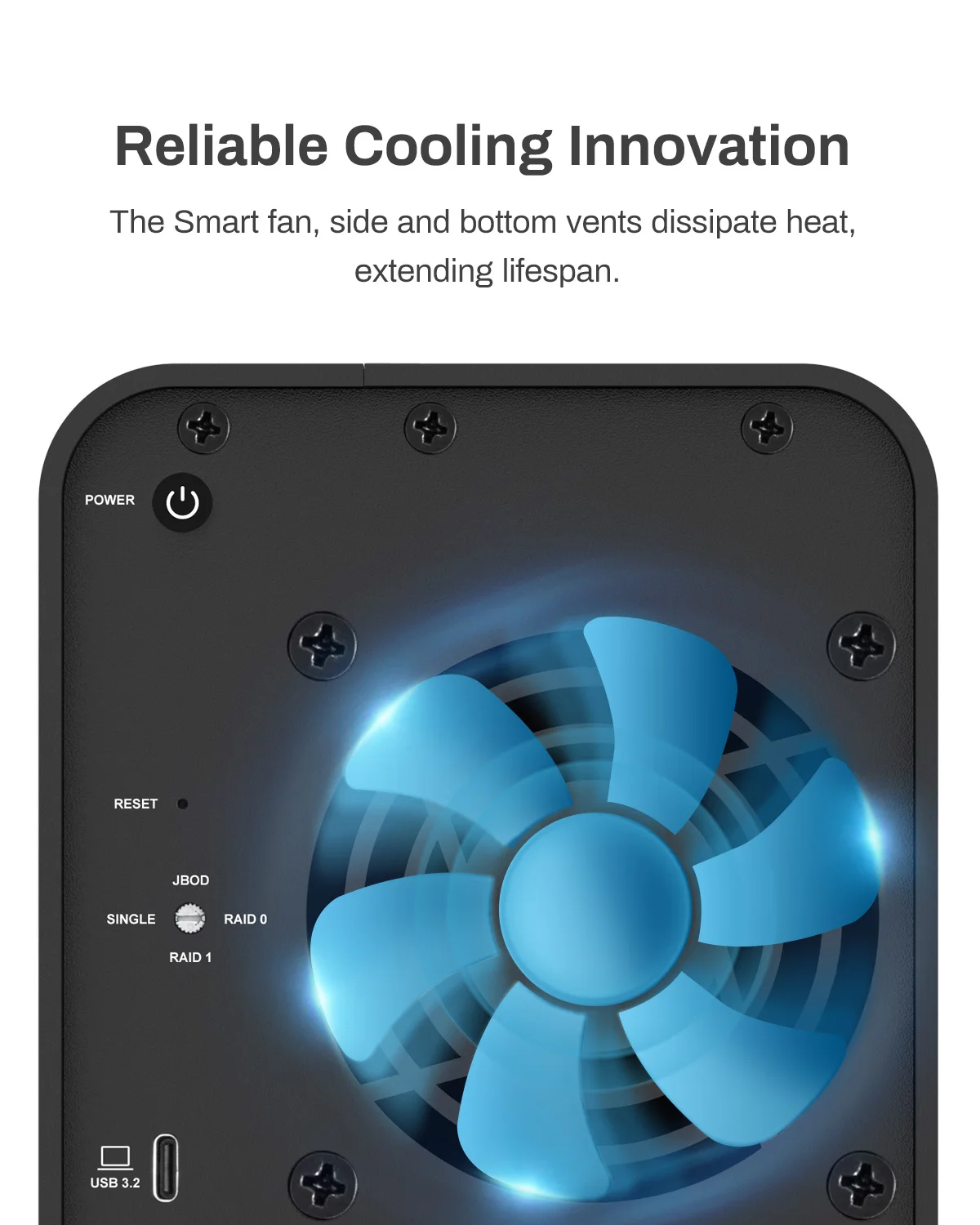 TERRAMASTER D2-320 USB RAID Enclosure – USB 3.2 Gen 2 10Gbps Type