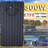 300W ETFE PET Semi-flexible 18V panneau solaire étanche chargeur de cellule solaire batterie pour Camping maison voiture hors réseau système 12 volts 1