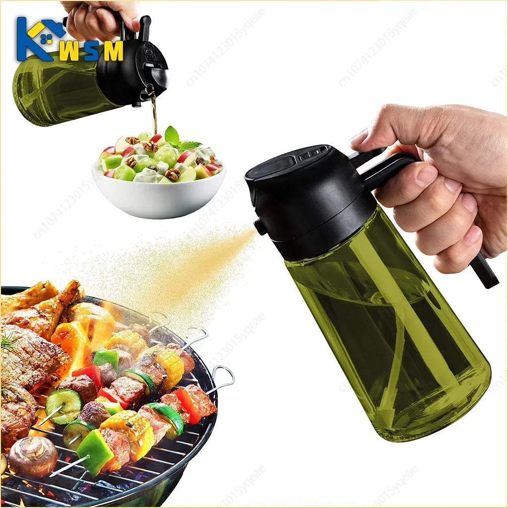 Dark Glass 2-in-1 Olive Oil Sprayer & Dispenser