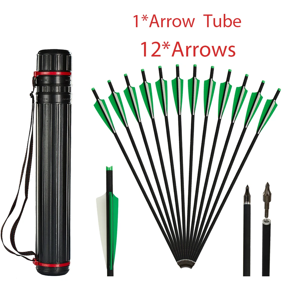 Premium 31 Carbon Hunting Arrows with Removable Tips