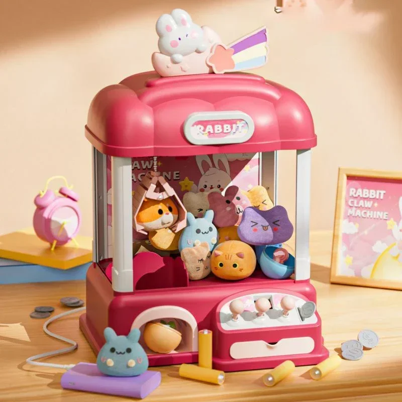 Kids Clip Doll Claw Machine Doll Grabber Arcade Crane Claw Machine Mini Doll Machine Toy with Sound And Lighting Birthday Gift 4