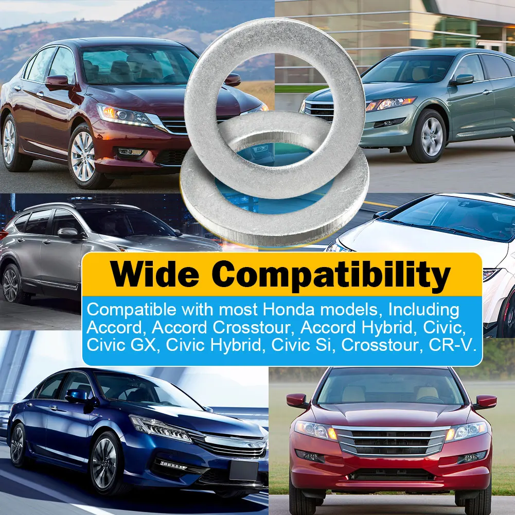 20Pcs/Set New 14mm Oil Drain Plug Crush Washer Gasket 94109-14000 9410914000 oil drain plug gasket oil drain plug seal washer For Honda CR-V CIVIC For Acura CL