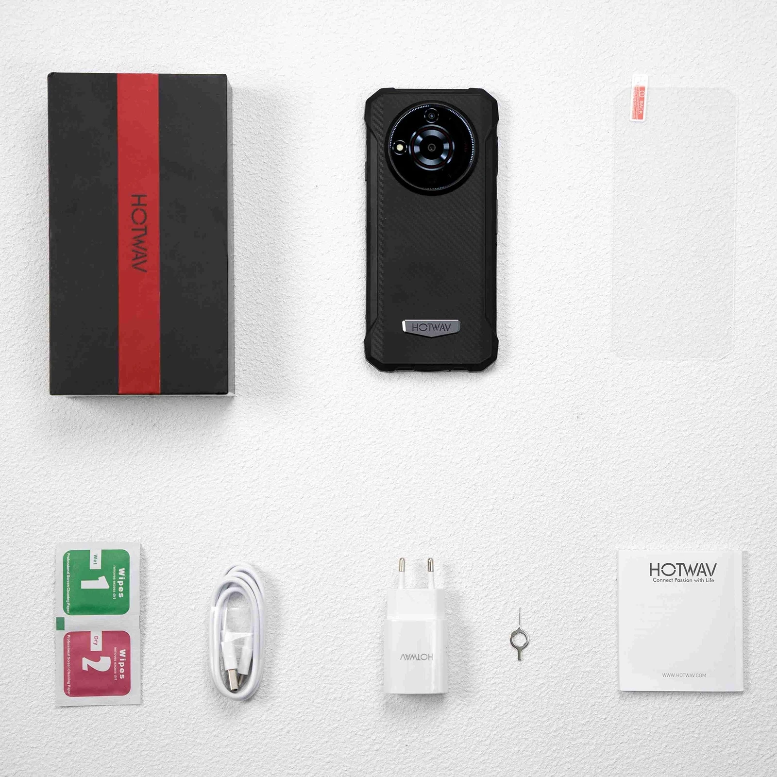 HOTWAV T7 Rugged Phone 4GB+128GB Ultra Thin 6.52'' HD+ Display 21MP Rear Camera Mobile Phone 6280mAh Android 13 4G Smartphone