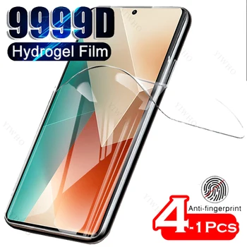 4-1psc Safety Front Hydrogel Film for Xiaomi Redmi Note 13 Screen Protector Protective Clear Transparent Film Not Tempered Glass