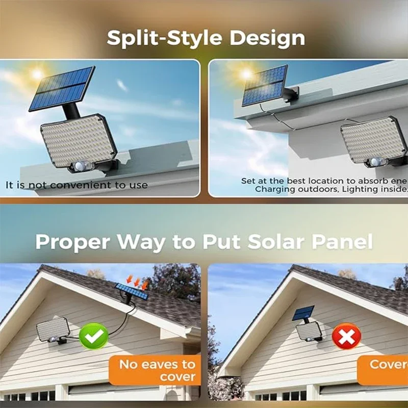 Solar Motion Sensor Light 234 LED Outdoor Waterproof Garden Security Lamp