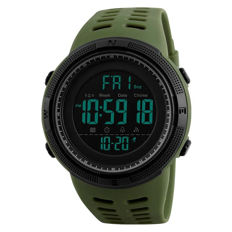 YIKAZE Y01 Men's Digital Watches Multifunction Military Sports Wristwatch Waterproof Luminous Student Electronic Watch for man cyd woman man couple lovers fuminous face digital quality watches elastic strap stainless steel luminous hands electronic watch