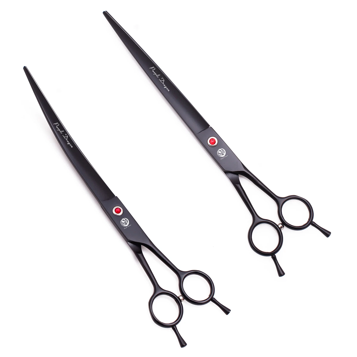 Purple Dragon 9" Dog Grooming Scissors Japan Stainless Straight Scissors Curved Shears Professional Pet Add Bag Z4005
