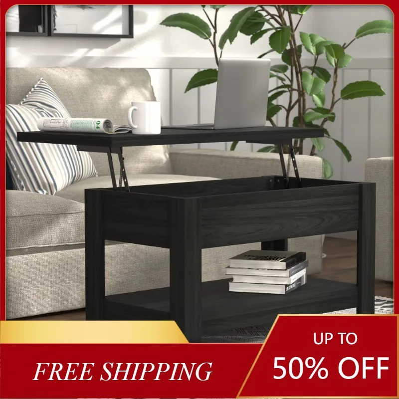

Hillsdale Coover Wood Rectangle Lift Top Coffee Table, Black