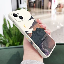Elegant River-Inspired Silicone Phone Case - Timeless Design Cover for iPhone 13 (White)