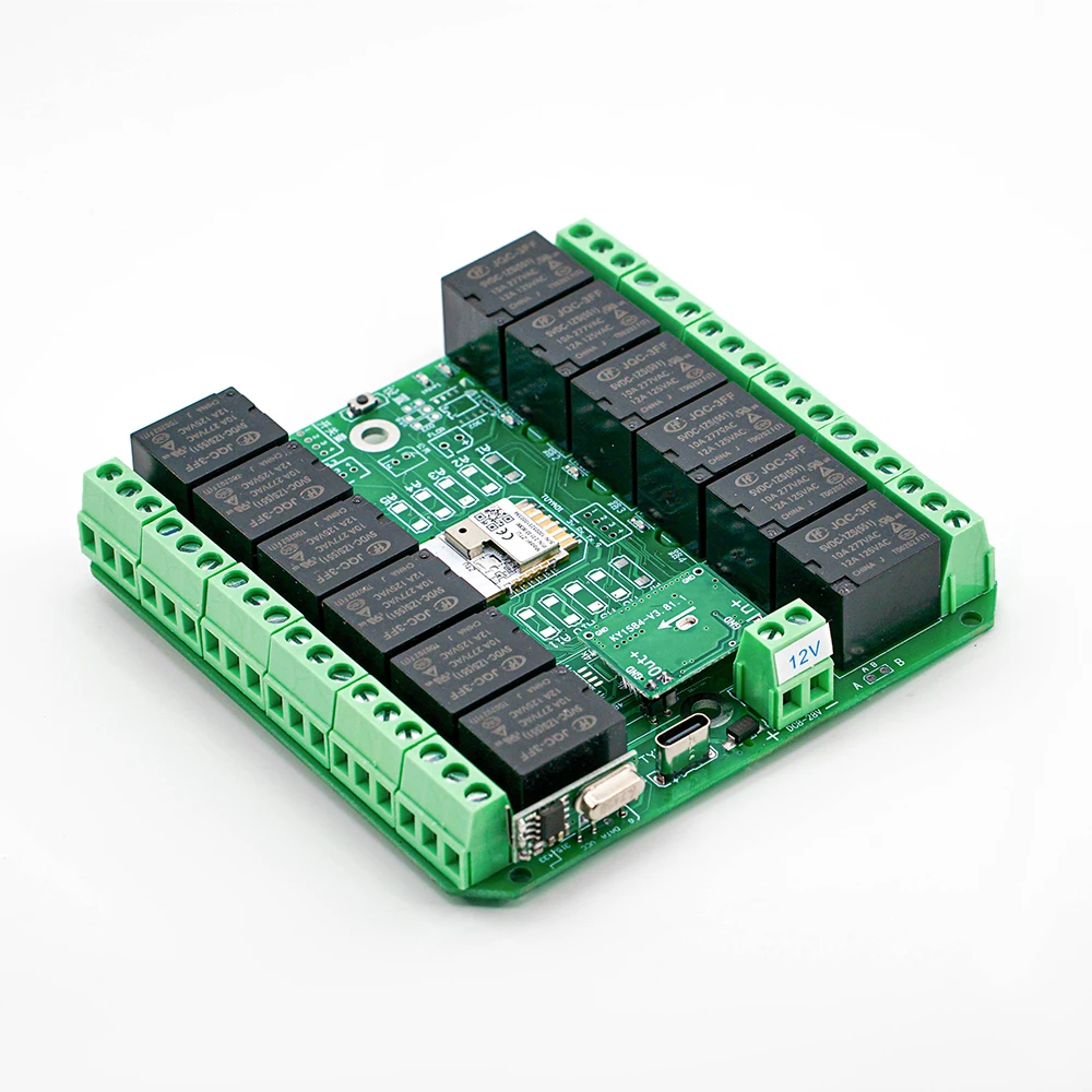 Relé Zigbee, RF 433MHz, DC 7-27V, 12CH