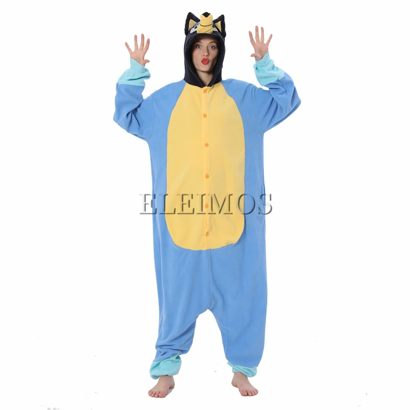 Adult Blue Kids Orange Dog Kigurumi Onesie Women Men Animal Pajamas Halloween Costume Cosplay Jumpsuit Christmas Gifts kigurumi pajamas onesies cosplay pajamas onesies