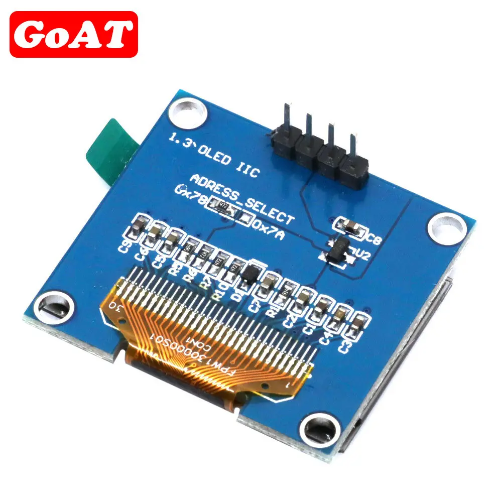 Modulo OLED da 1,3 pollici Modulo display da 1,3 pollici Bianco/Blu 128X64 I2C SSD1306 12864 Scheda schermo LCD LED OLED IIC da 1,3 pollici per Arduino - Image 4