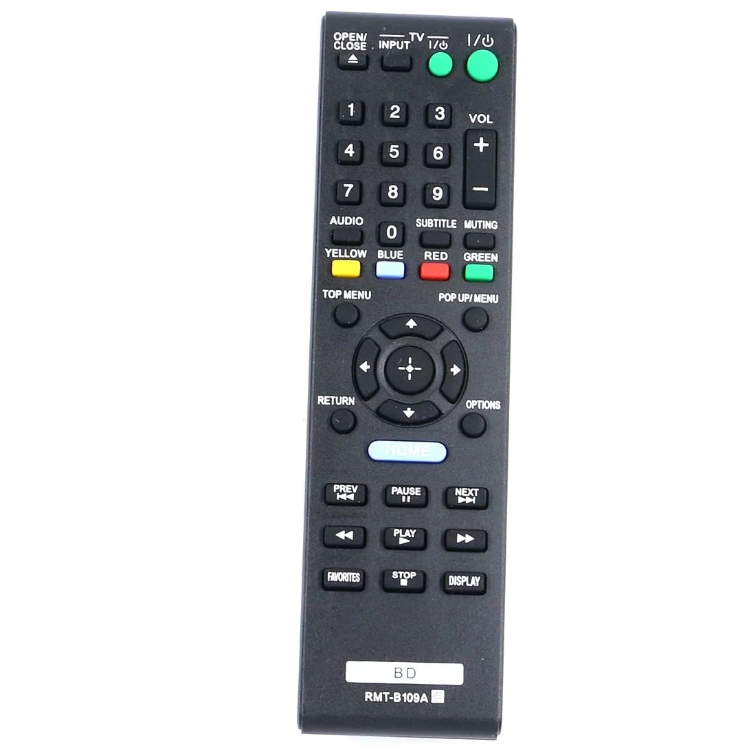 Control remoto de reemplazo RMT-B109A aplicable para reproductor de Blu-Ray DVD Sony BDP-BX58 BDP-S480 BDP-S483 BDP-S580 BDP-S380 BDP-S280 BDP-S480...