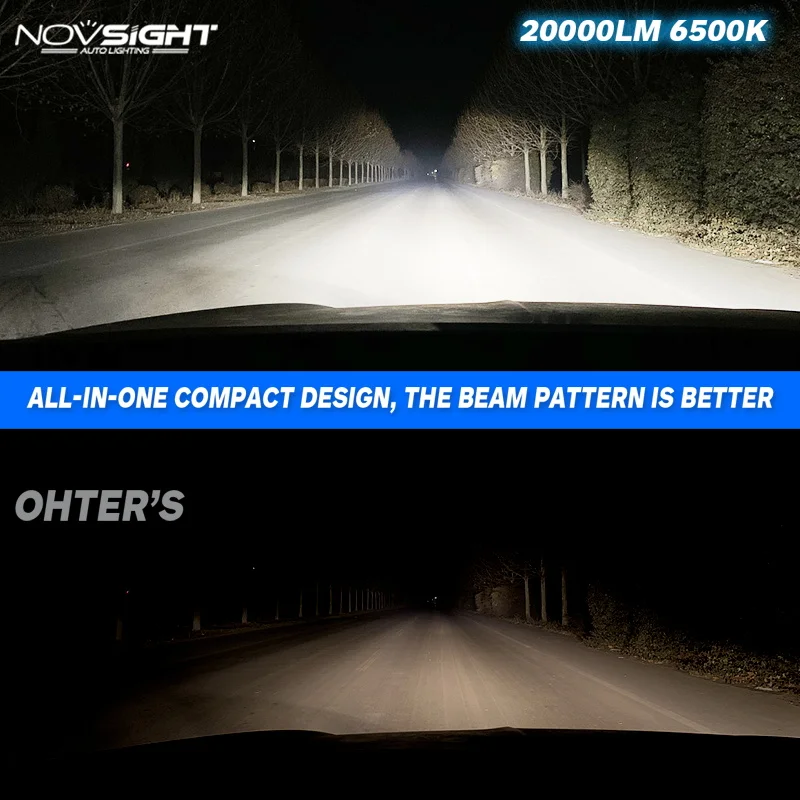 NOVSIGHT D1S LED Headlights D3S D2S D4S Super Bright 70W 20000LM Car Headlight Bulbs 6500K White 12V Plug and Play Auto Headlamp
