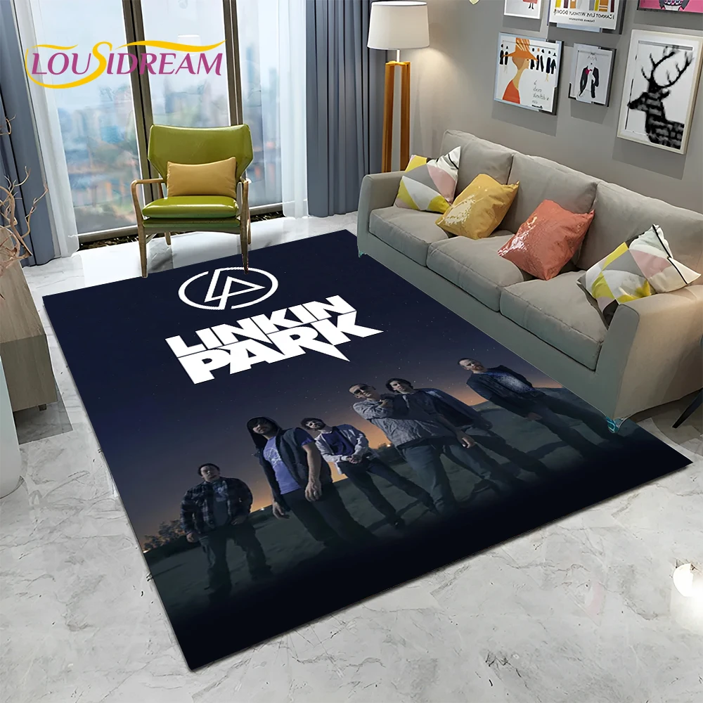 Фото 3D Ретро Рок-Группа L-Linkin искусственный ковер для дома, гостиной, спальни, дивана, Декор, детский коврик, нескользящий напольный коврик №2