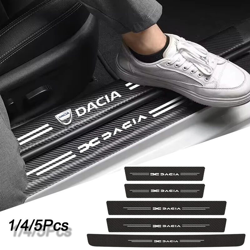 Carbon Fiber Car Door Sill Anti-Stepping Protector Stickers - Set of 1/4/5 Pieces