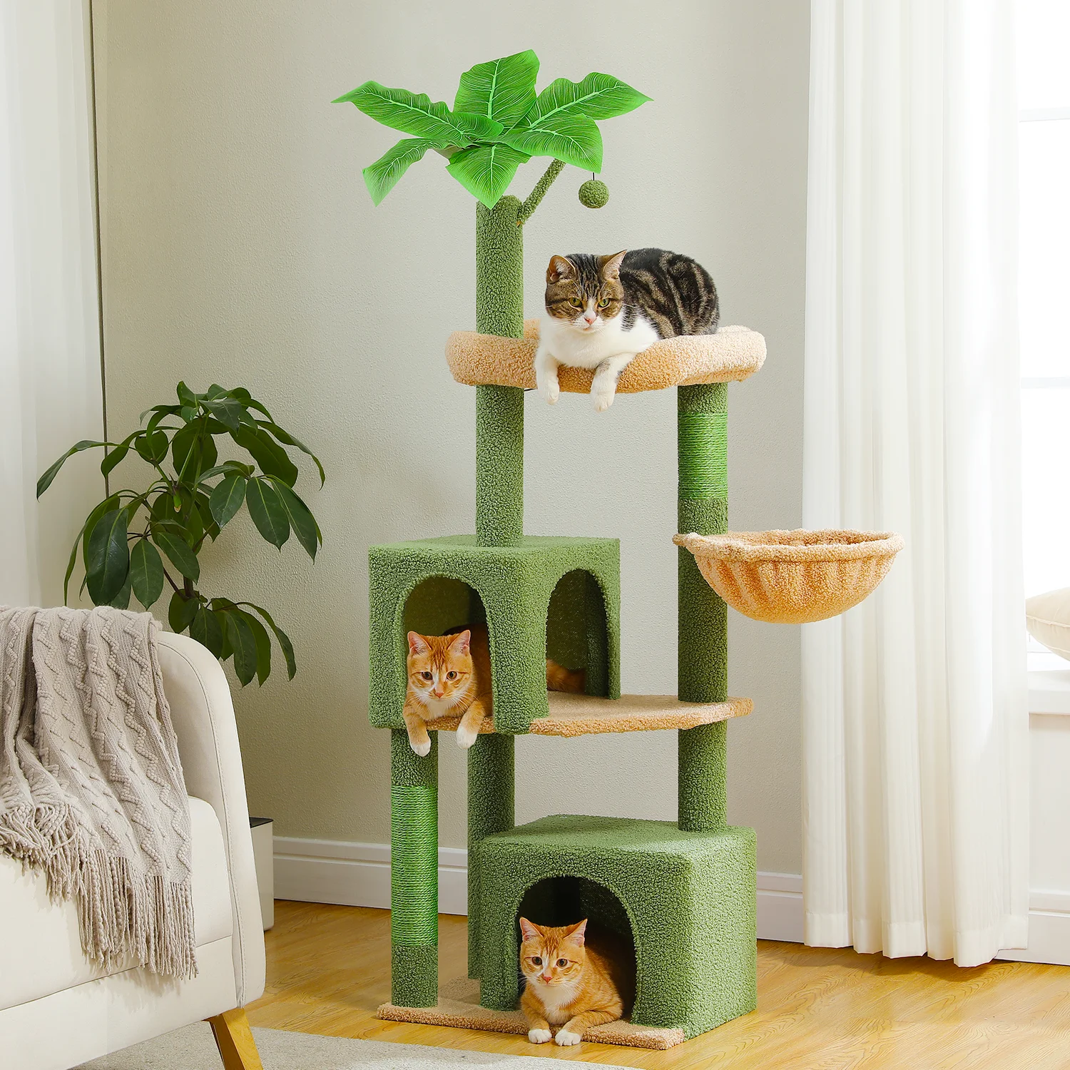 55-Inch Plush Cat Tree Tower 1