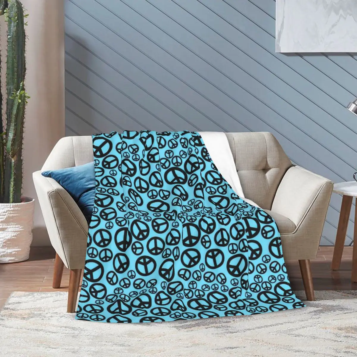 

Hippie Style Flannel Fleece Blanket For Kids Teens Adults Soft Cozy Warm Fuzzy