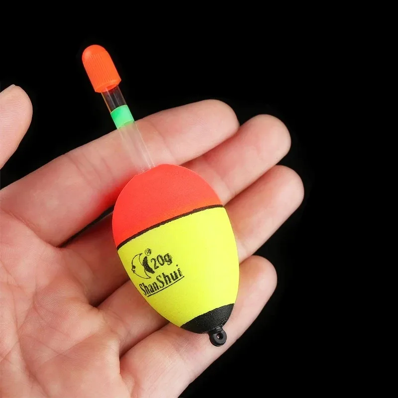 10/2pcs Aorace EVA Luminous Fishing Night Float Light Stick Foam Plastic Bobber Sea Rock Fishing Floats 10/20/30/40/50/60g/70g