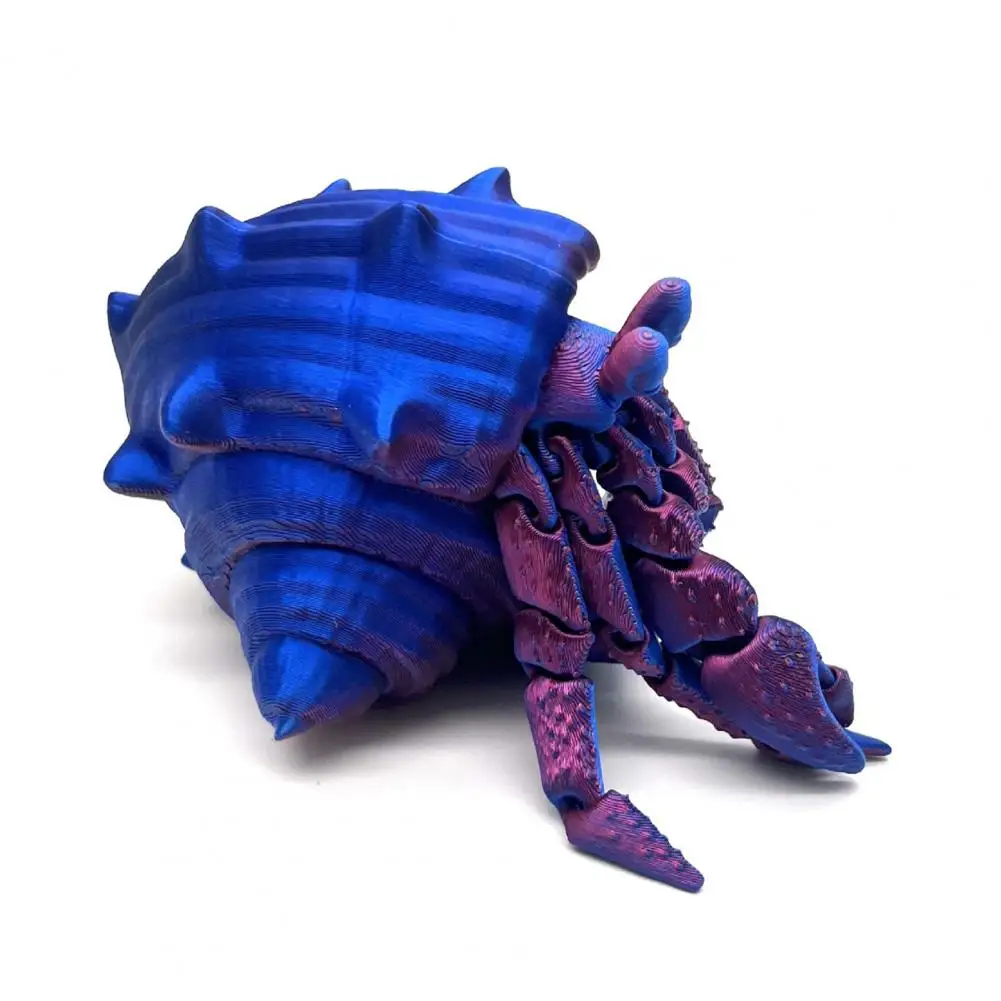 Mini Animal Toy Flexible Jointed Hermit Crab Toy Hermit Crab Figure Articulated Figurine with Movable Joints 3d Printed For Kids