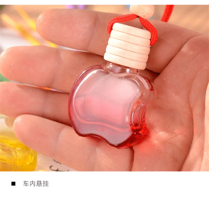 10/30/50pcs 10-15ml Empty Aroma Bottle Perfume Essential Oil Glass Car  Pendant Decoration Cosmetic Container Fragrance Ornament - AliExpress