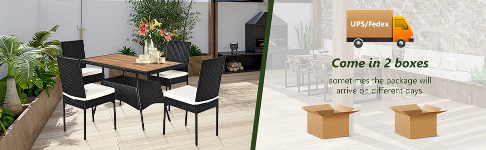 patio dining set quick dry fast shipping