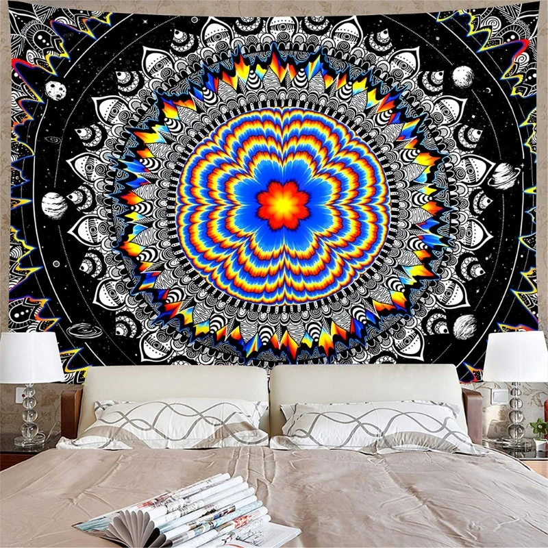 

Tapestry for Sun and Moon Hippie Wall Hanging Tapestries for Bedroom Living Room Dining Room Decor new arrival