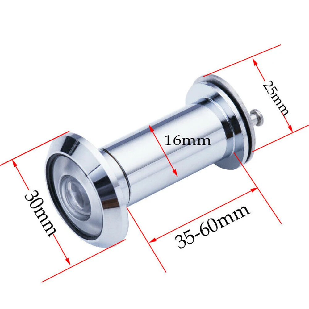 Door Viewer 200 Degree Wide Angle Peephole Security Door Adjustable Glass Lens Furniture Hardware Tools door peephole