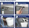 Smart Bidet Toilet, One Piece Toilet Quiet-Closed Heated Seat Sensor, Auto Close/Open, Foot Kick & Blackout Flush, Warm Wash 5