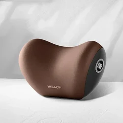 Ergonomic Car Neck & Lumbar Support Cushion Set (Brown Headrest)