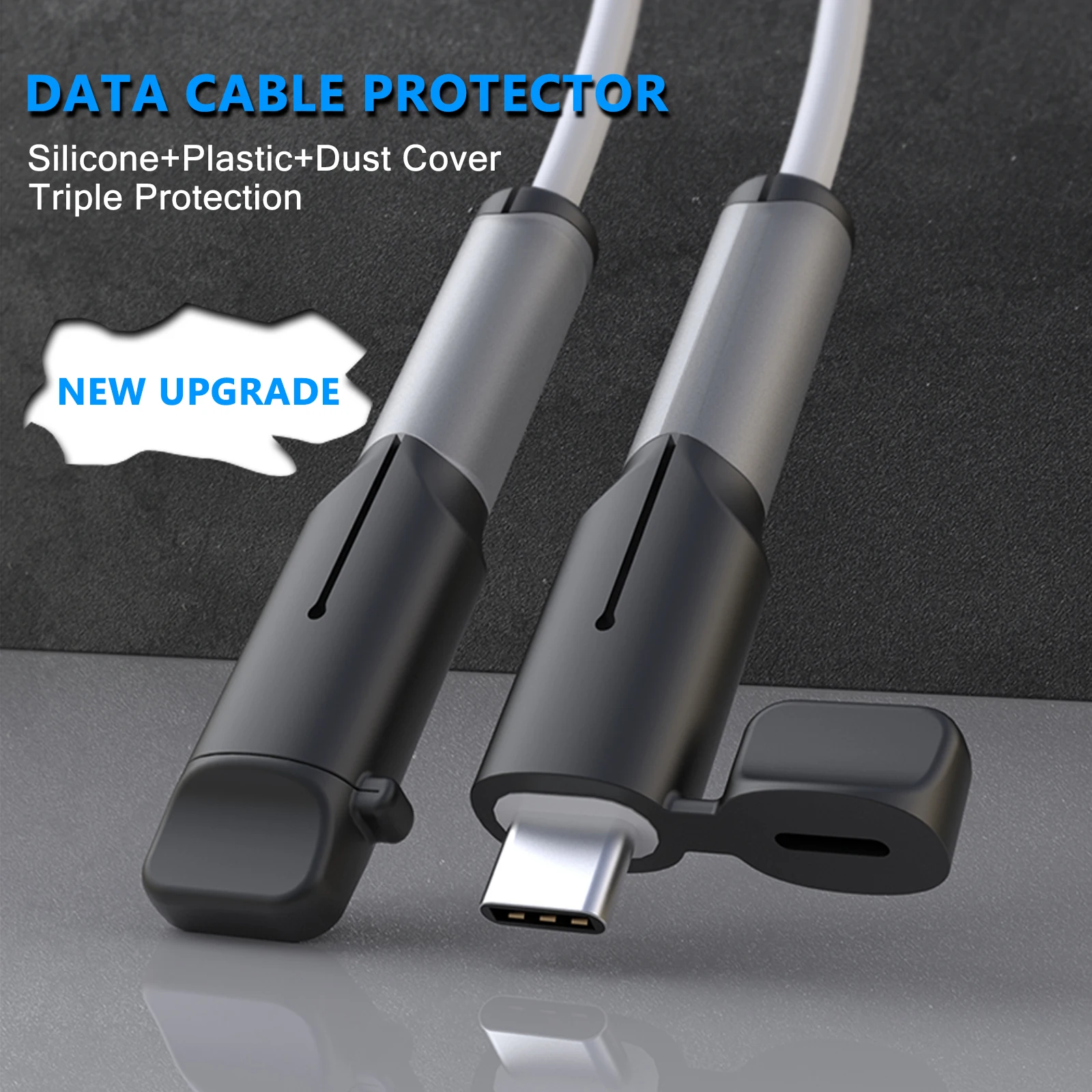 Silicone Multi-Device Charger Cord Protector with Cable Winder