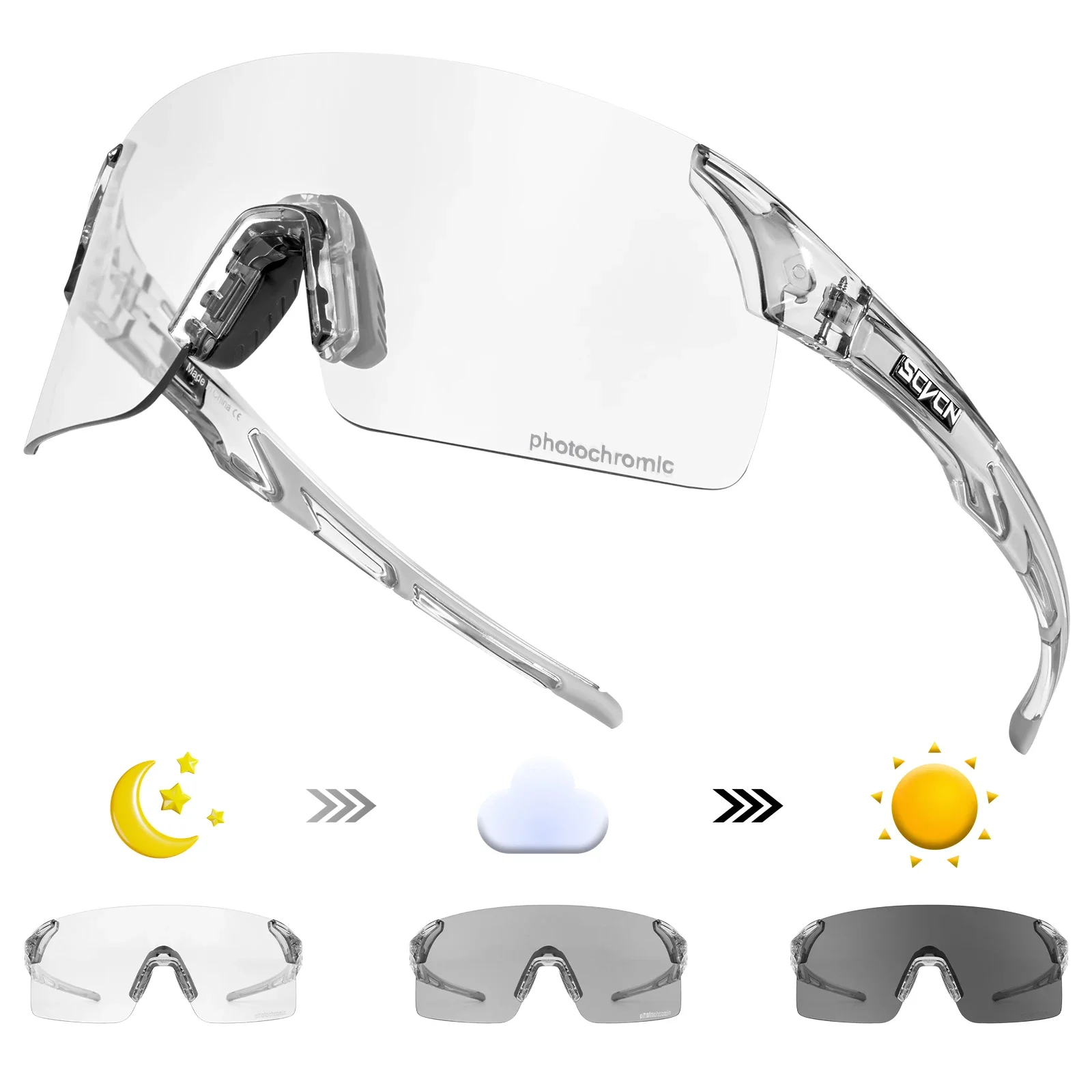 SCVCN Photochromic Sunglasses Outdoor Sports Bike Cycling Glasses Man MTB Climbing Glasses Eyewear Women Driving Bicycle Goggles polarized sunglasses fishing sunglasses vintage sunglasses
