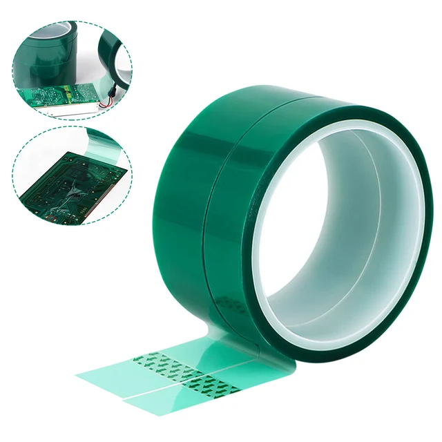 Green PET Tape High Temperature Heat Resistant Tape 33m Per Roll Width  5mm-30mm