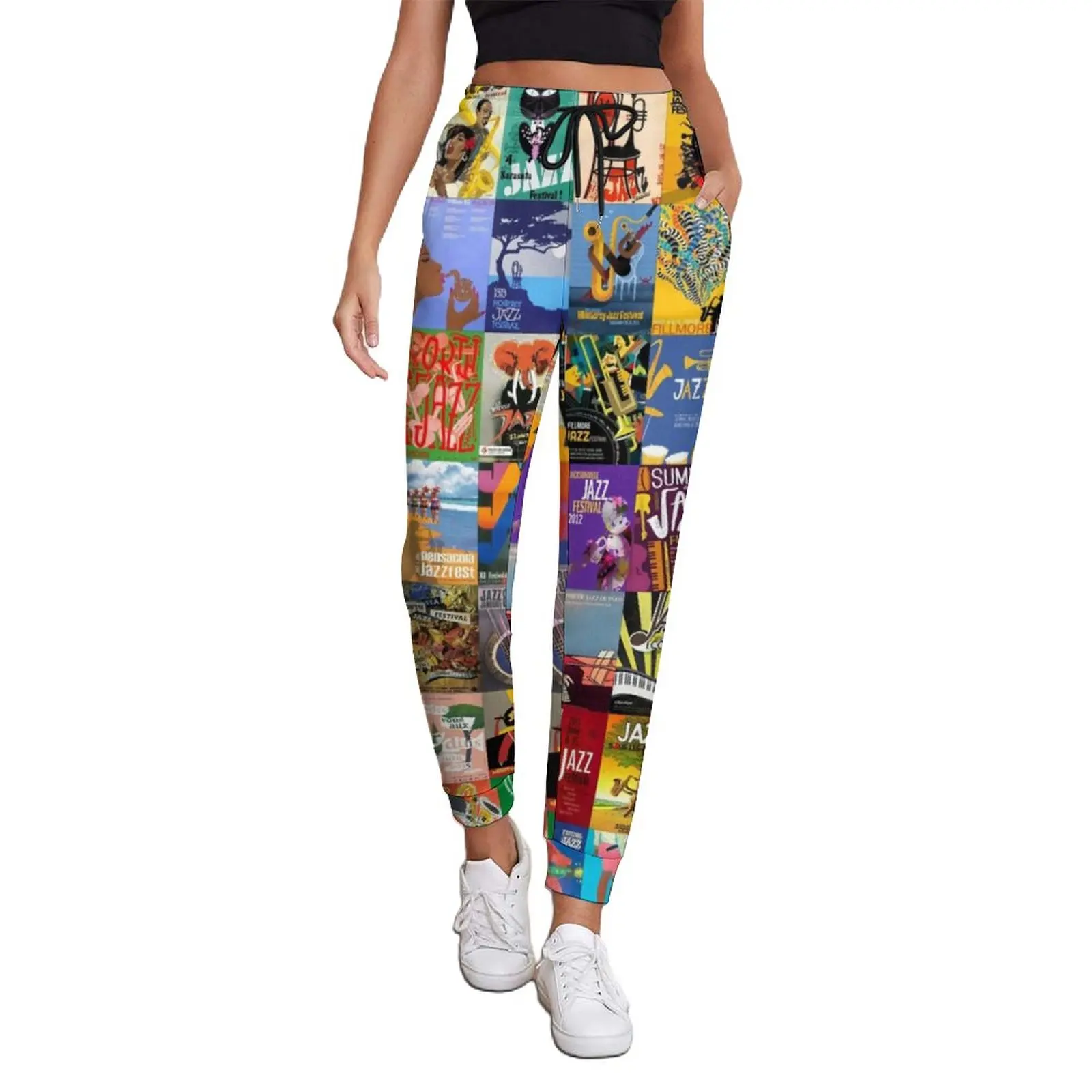 

Jazz Festivals Pants New Orleans Music Harajuku Joggers Spring Woman Modern Design Oversize Trousers Gift Idea