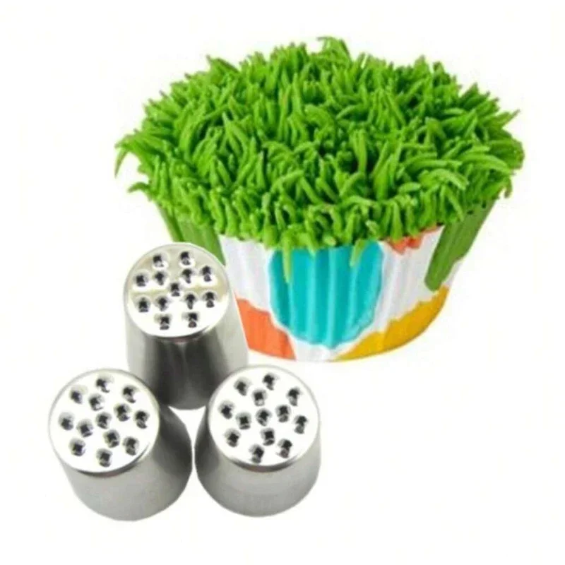 Grass Cream Icing Nozzles Cupcake Head Cake Decorating Stainless Steel Pastry Decor Tip Piping Pastry Cupcake