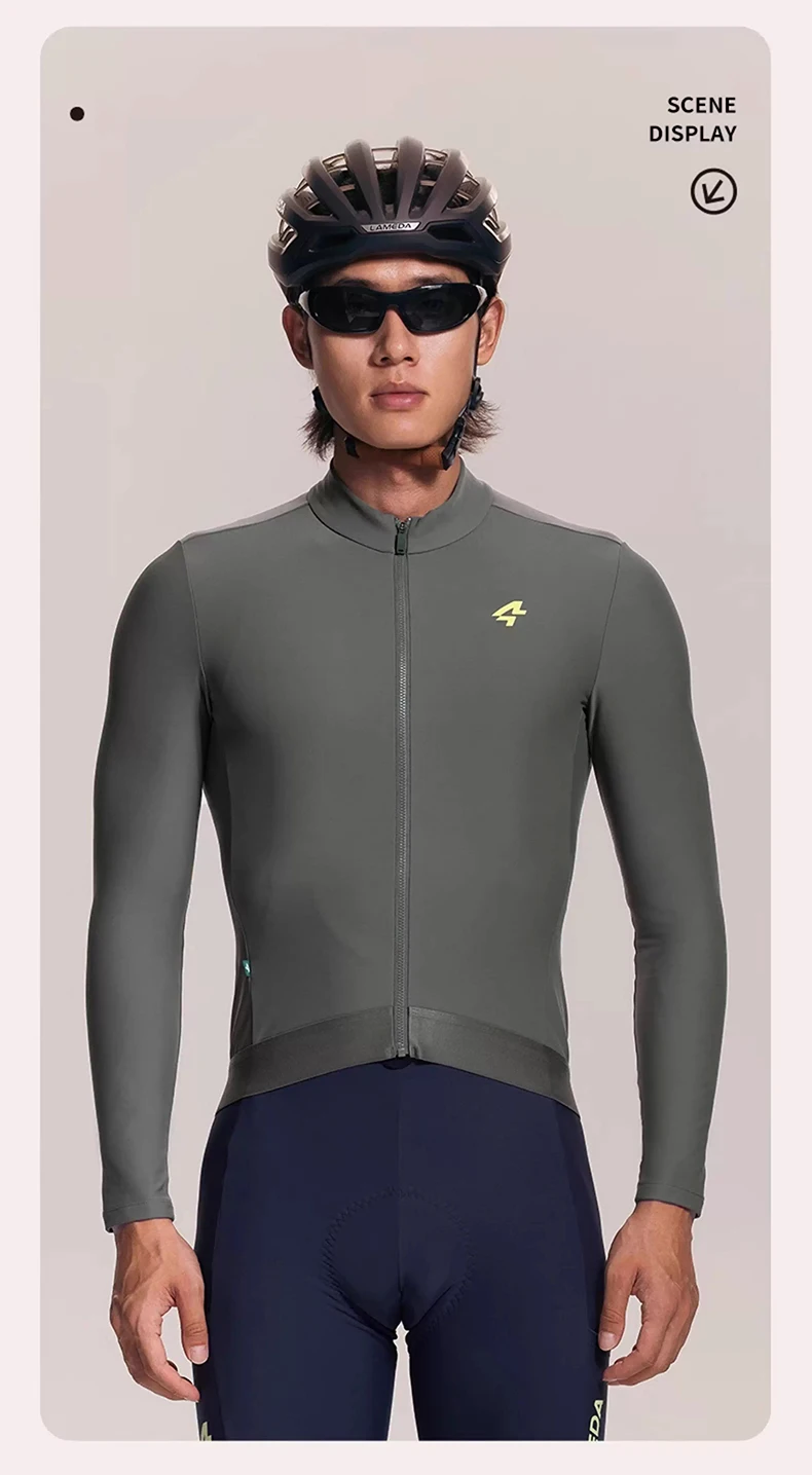 LAMEDA Herbst/Winter Fleece-Radtrikot, warme, hochelastische Unisex-Thermojacke für Männer und Frauen, 5–15 ° C Reiten im Freien Sport – Detail 12
