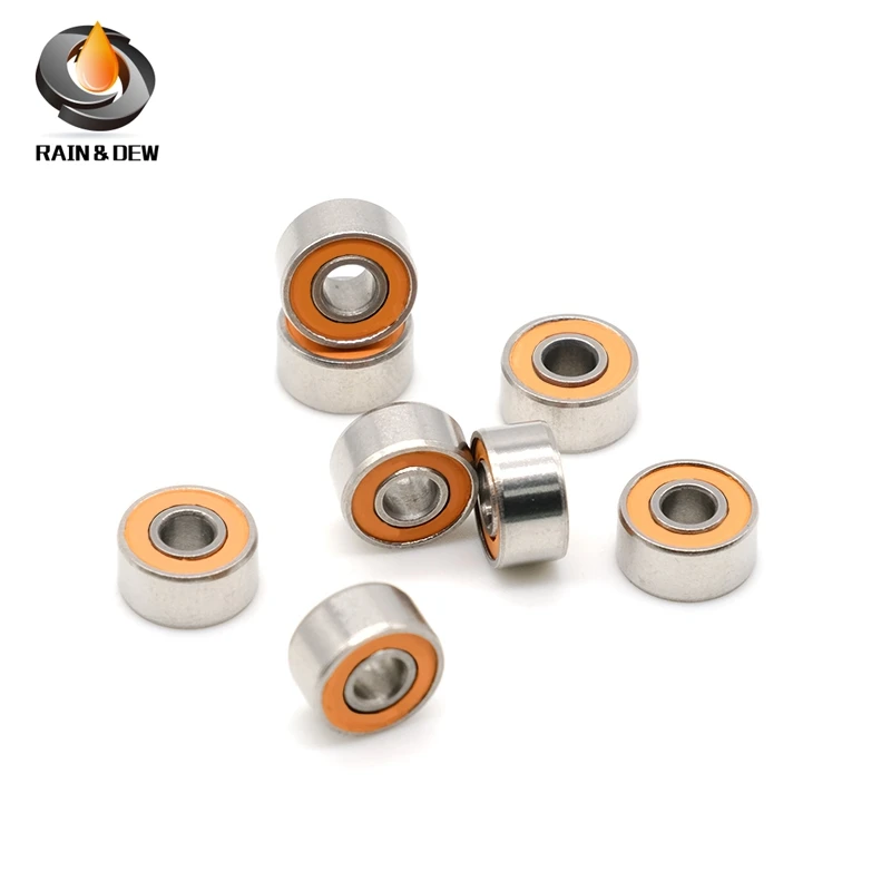 Híbrido de Cerâmica Rolamento de Esferas Pesca Carretel Rolamentos S693 2rs cb Abec7 ld S6932os S693rs 3x8x4 mm 10 Pcs Aço Inoxidável